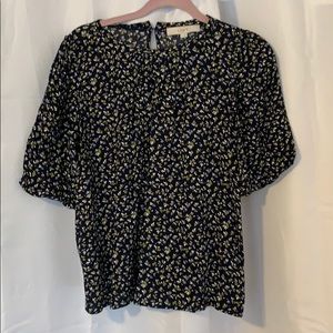 Loft floral puff sleeve blouse